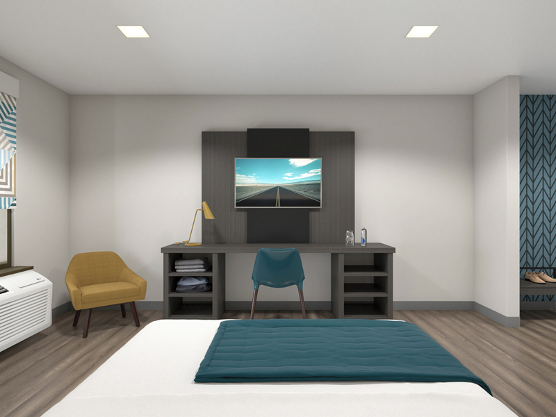 Motel 6 Gemini meubles de chambre à coucher d&#39;hôtel de style moderne